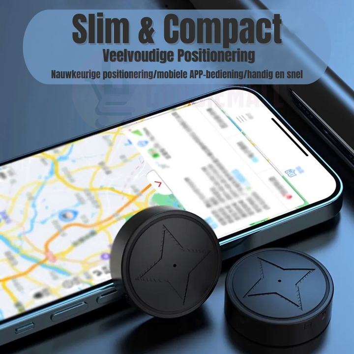 Compacte magnetische GPS-tracker voor voertuigen, zwart veldachtig ontwerp, ideale realtime beveiligingstracer.