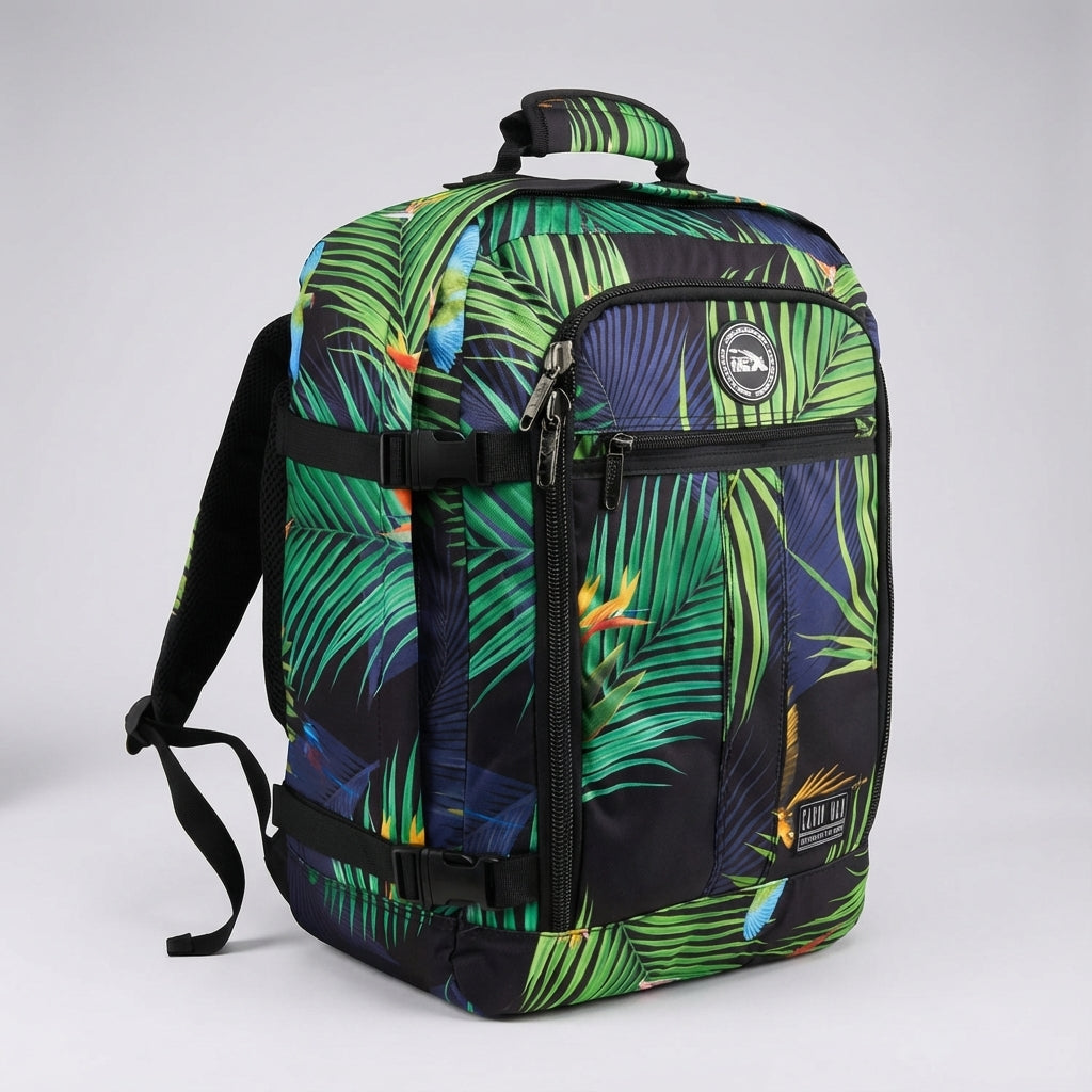 Praktische NomadLite 30L rugzak, compacte handbagage met organizer, ideaal voor reizigers die slim inpakken.