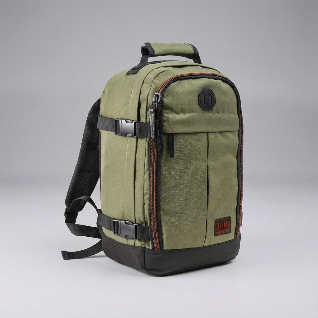 NomadLite 30 liter compacte rugzak, optimale handbagage voor vliegtuigreizen, met snelle toegang tot spullen.