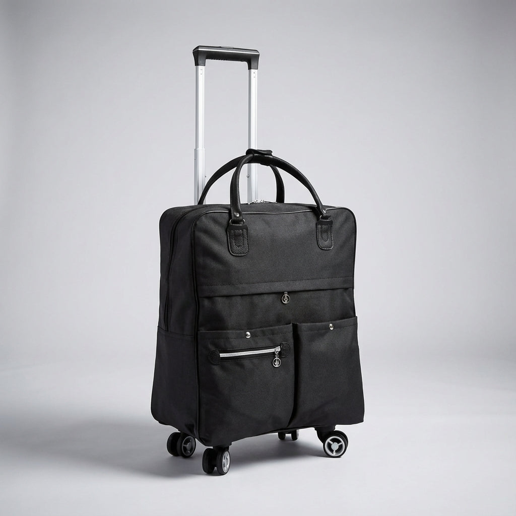 Lichtgewicht SwiftCabin reiskoffer met soepele spinnerwielen; perfecte compacte handbagage voor stressvrij reizen.