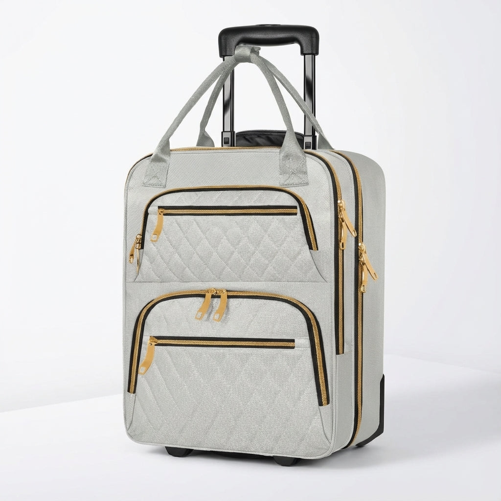 Duurzame handbagage trolley SwiftSeat met laptopvak voor korte zakenreizen en vakanties.