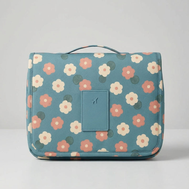 Hangende waterafstotende Toiletryx toilettas organizer; perfect voor reizen en maximale ruimtebesparing.