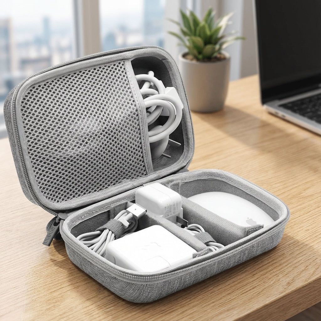 Compacte Travellox reis organiser voor elektronica, kabels en gadgets. Ideale kabeltas en tech pouch voor onderweg.