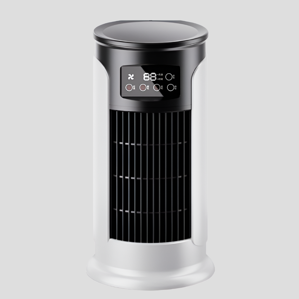 Draagbare mini bladloze ventilator, ideaal voor comfortabele verkoeling in huis of op kantoor.