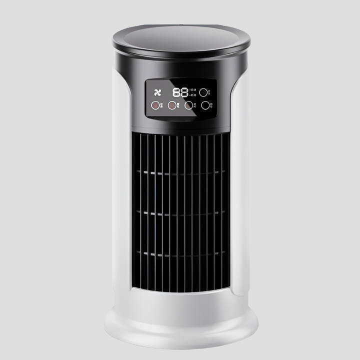 Draagbare mini bladloze ventilator, ideaal voor comfortabele verkoeling in huis of op kantoor.