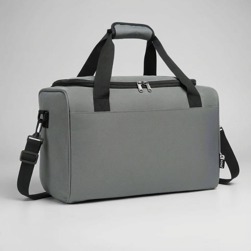 Zwarte handbagage weekendtas Airlite, duurzaam en compact voor al je reisbenodigdheden.
