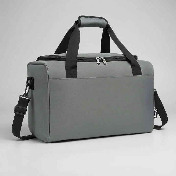 Zwarte handbagage weekendtas Airlite, duurzaam en compact voor al je reisbenodigdheden.