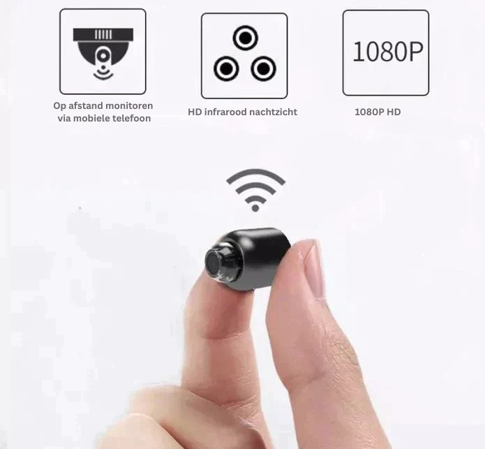 Draadloze HD camera voor kinder- en huisdierenbewaking met helder nachtzicht.