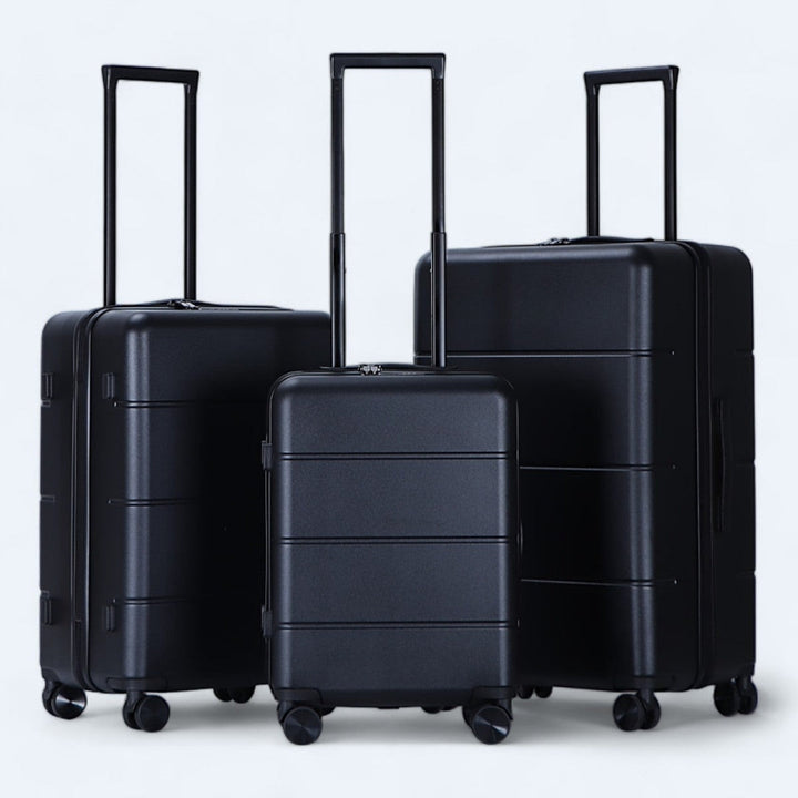 Complete harde kofferset Atlas Explorer, 3 maten. Ideaal voor al uw reizen.