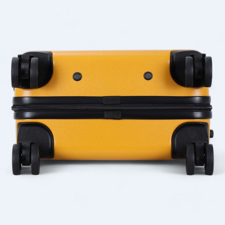 Set van drie harde reiskoffers Atlas Explorer: klein, middelgroot en groot.