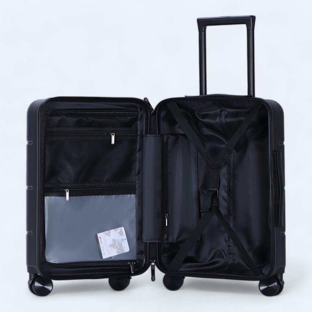 Harde lichtgewicht koffers Atlas Explorer, perfect voor vliegreizen.