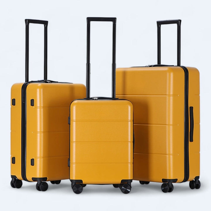 Duurzame reisbagage set van 3 harde koffers voor vakantie en stedentrips.