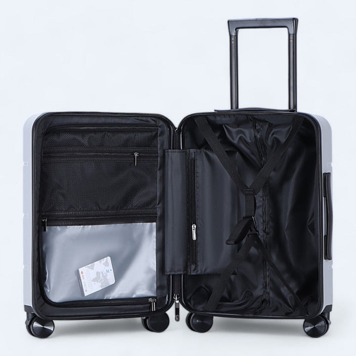 Lichtgewicht hardcase koffers Atlas Explorer, makkelijk te dragen en te rollen.