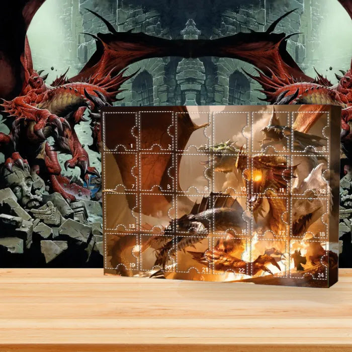 D&D Adventskalender, ideaal voor kerstdecoratie; inclusief unieke Dungeons & Dragons thema ornamenten.