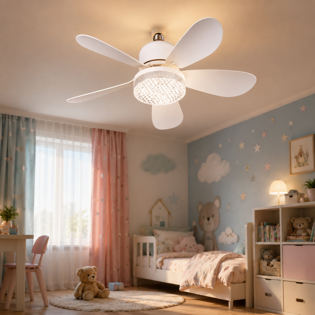 Draagbare Ventilator met Afstandsbediening en LED-Licht