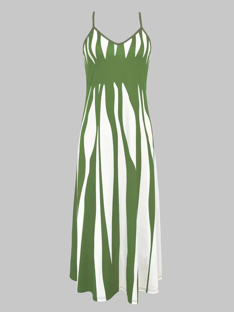 Casual maar elegante maxijurk, ideaal voor warme dagen en strandvakanties.