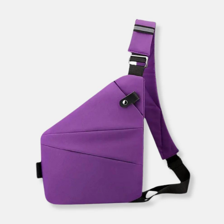 Elegante zwarte anti-diefstal crossbodytas voor dames, een essentieel reisaccessoire.