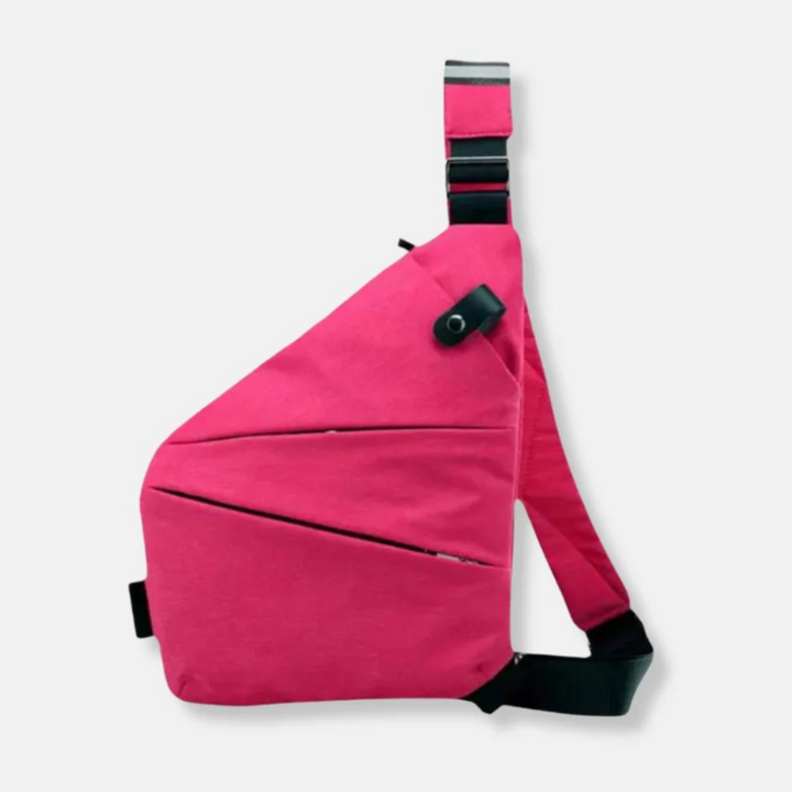 Veilige dames crossbodytas met anti-diefstal functies en RFID bescherming, ideaal voor onderweg.