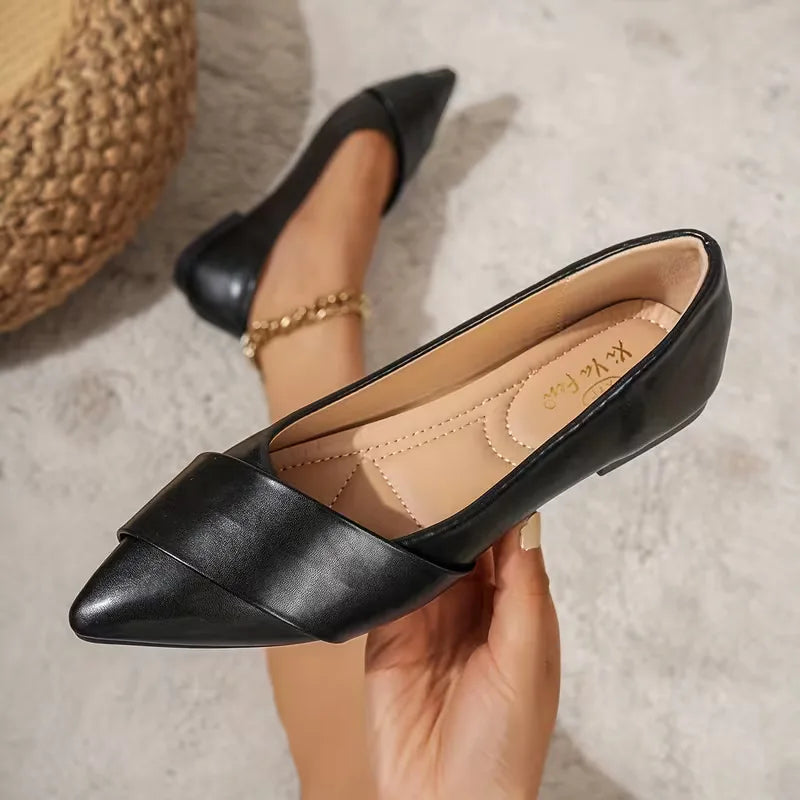 Elegante dames ballerina's met puntige neus, een tijdloze keuze voor zowel casual als zakelijke looks.