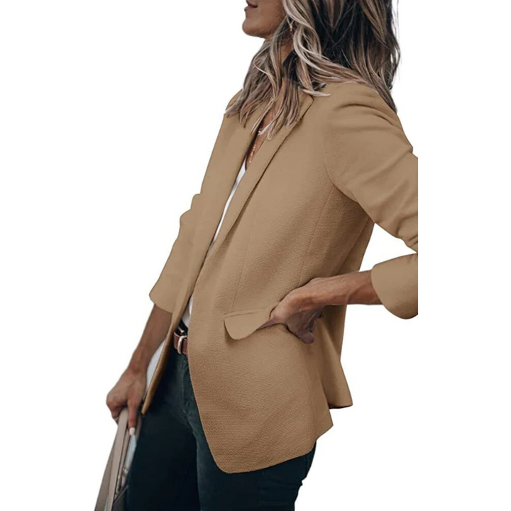 Klassieke dames blazer getailleerd, tijdloze mode voor herfst- en wintercollecties, stijlvol en warm.