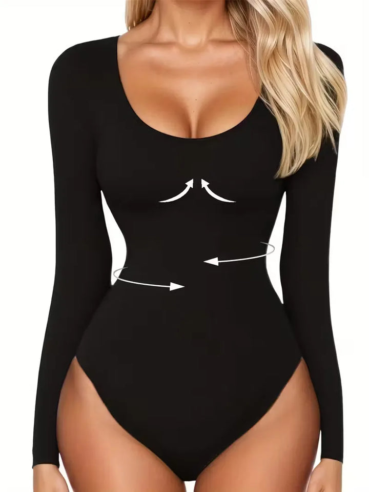 Dames bodysuit lange mouwen, comfortabel en stijlvol basisitem voor elke garderobe.