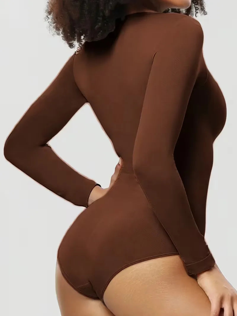 Dames bodysuit lange mouwen in klassieke kleuren, een veelzijdige toevoeging aan je garderobe.