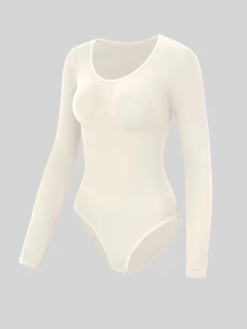 Casual dames bodysuit lange mouwen, eenvoudig te combineren voor een relaxte en comfortabele look.