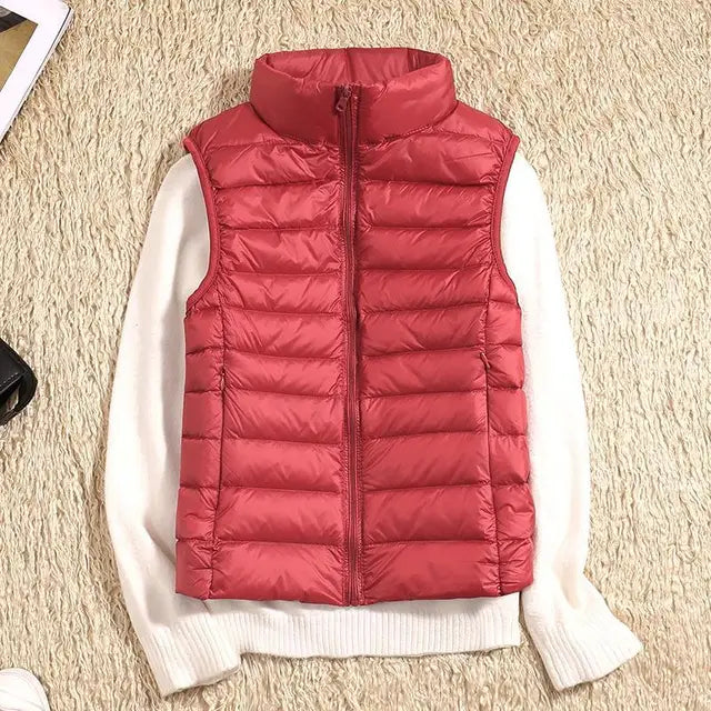 Praktische dames bodywarmer (vest/jas) voor lichtgewicht warmte en winddichte comfort.