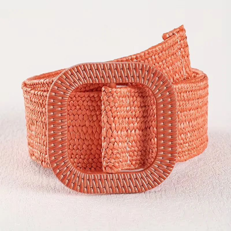 Bohemian dames brede riem met grote gesp, een trendy accessoire voor zomer en vakantie.
