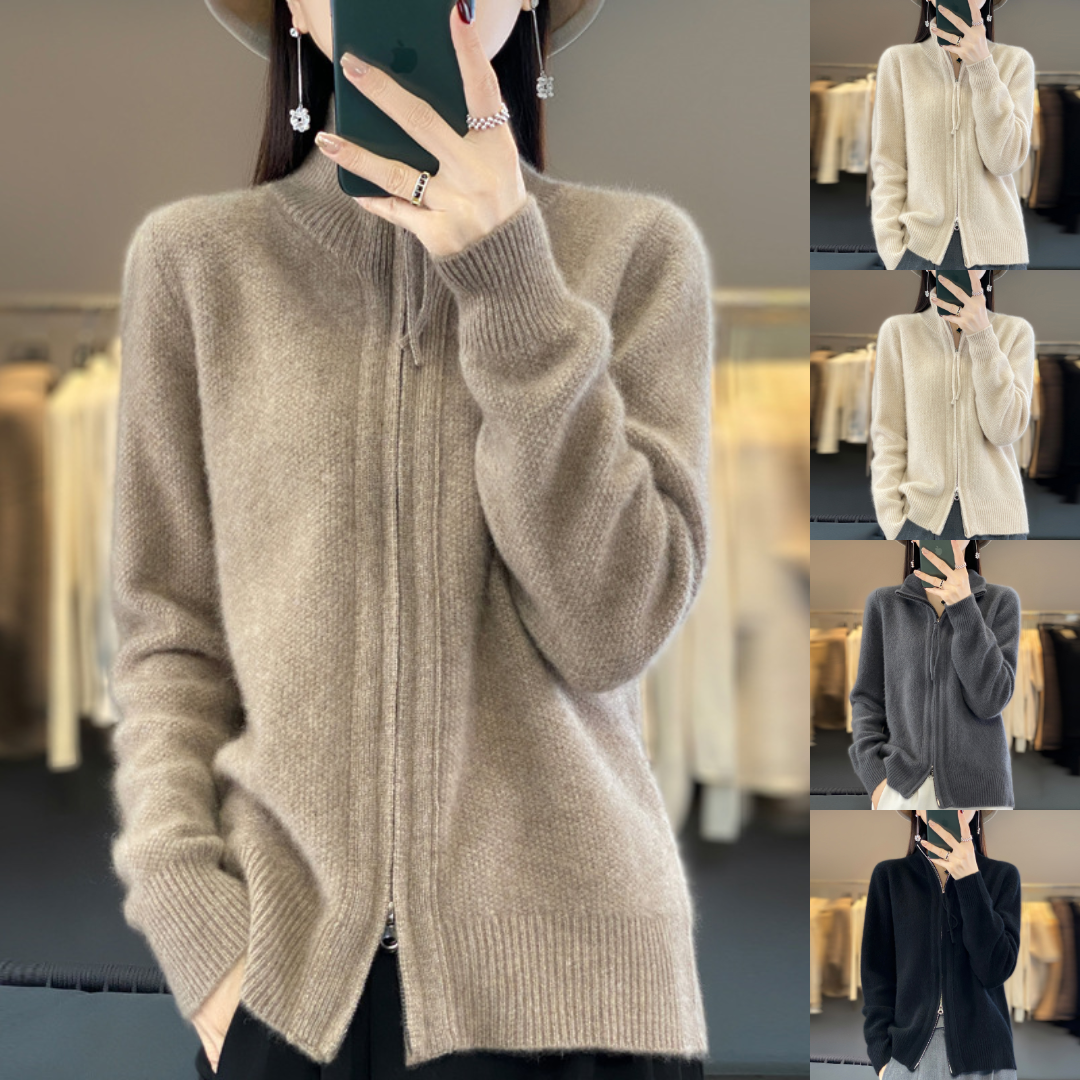 Stijlvol vrouwen vest met rits, essentieel voor een warme en comfortabele gelaagde look.