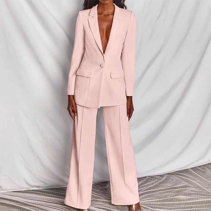Stijlvolle blazer broek set voor dames. Een veelzijdige en elegante tweedelige outfit.