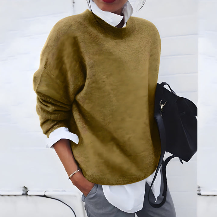 Modieuze dames trui van hoogwaardig gebreid materiaal, geschikt voor casual en elegante looks.