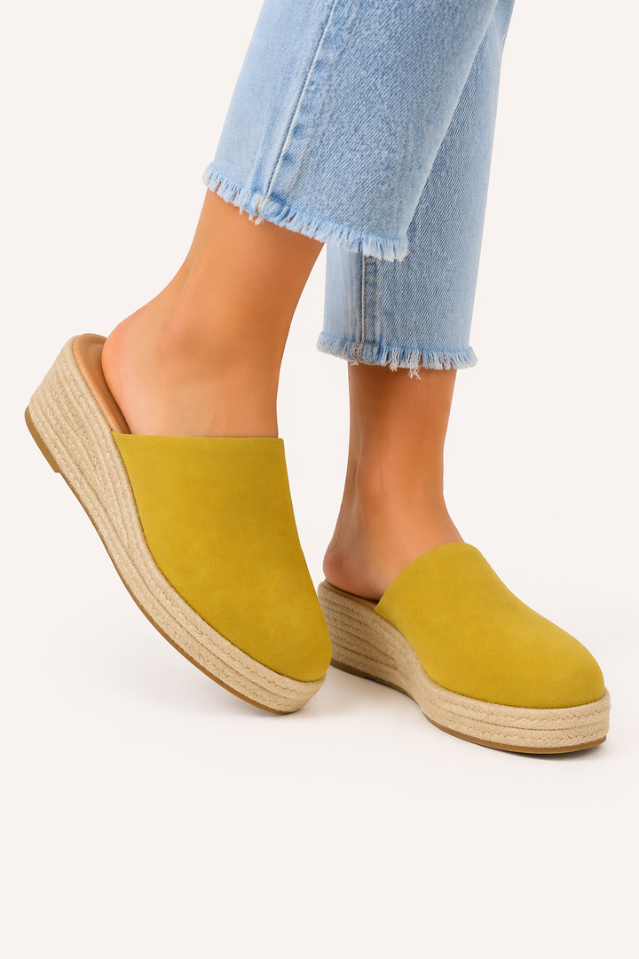 Dames comfortabele plateauklompen, ideaal voor zomerse casual outfits.