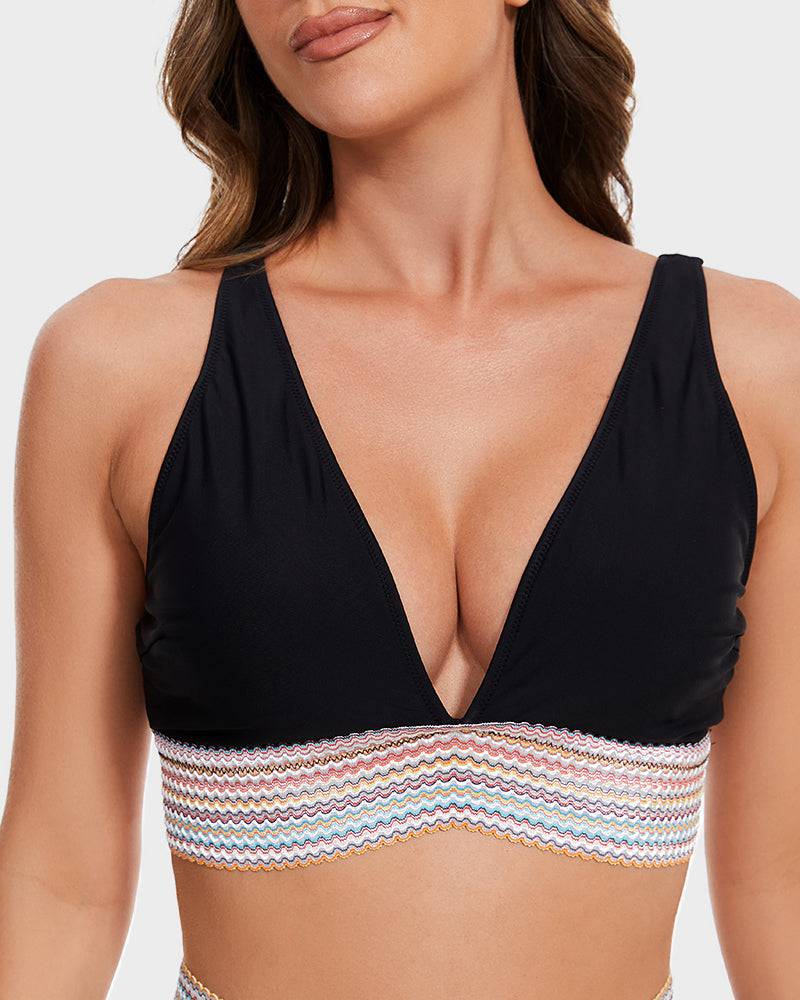 Dames corrigerende bikini zwemkleding in heldere kleurblokken, zomer must-have