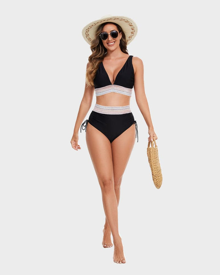 Dames zwemkleding met buikcontrole: corrigerende bikini in highwaist model