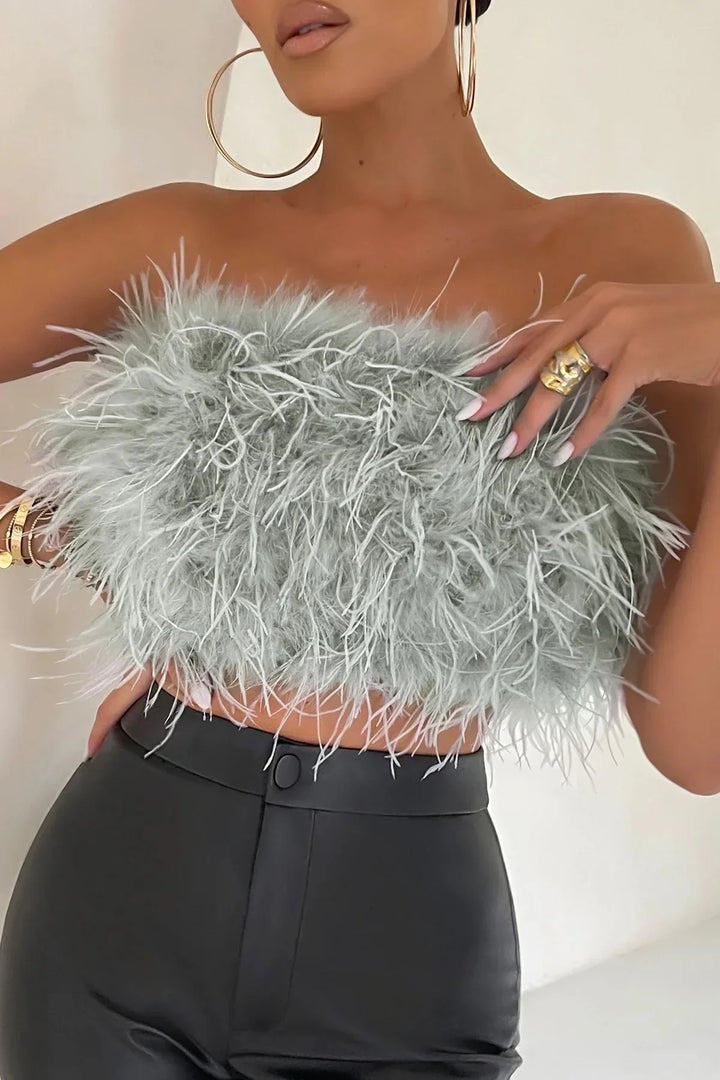 Veren crop top: een elegante keuze voor elke party of avondje uit.