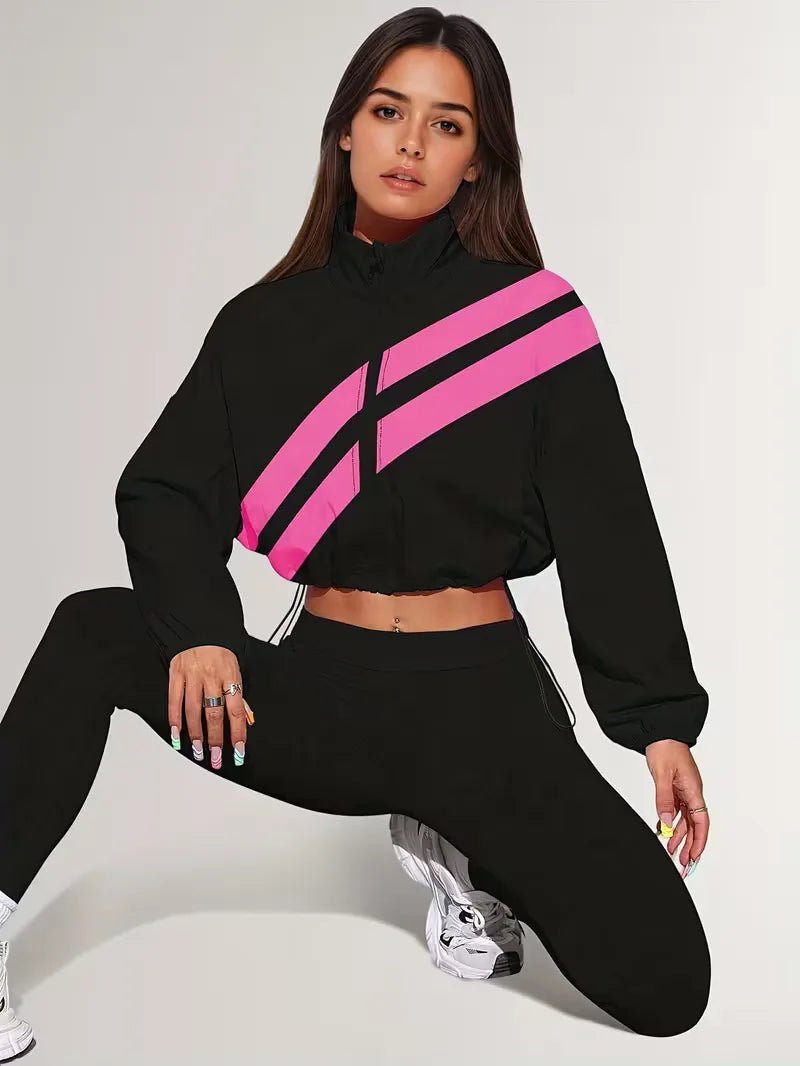 Dameskleding: verstelbaar cropped jack, ideaal voor sportieve en casual looks.