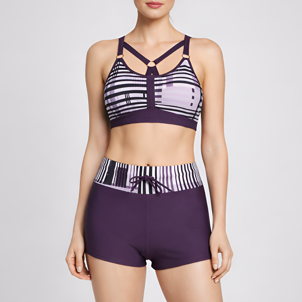 Comfortabele curve bikini voor dames, veelzijdige strandkleding voor de zomer.