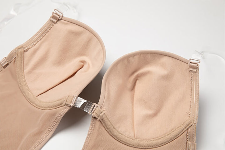 Zwarte dames bodyshaper, diepe V en rugloos, voor een slankmakend en comfortabel gevoel.