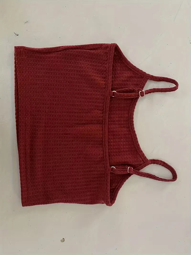 Dames driedelige shorts set met wafelstructuur, ideaal voor een relaxte dag.