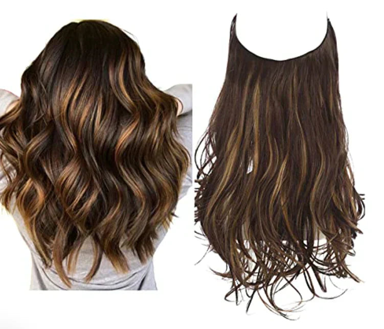 Set van hoogwaardige echthaar extensions, ideaal voor een volle haardos en lang haar.