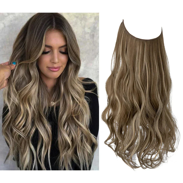Zijdegladde echthaar extensions voor dames, creëer eenvoudig prachtig lang haar.