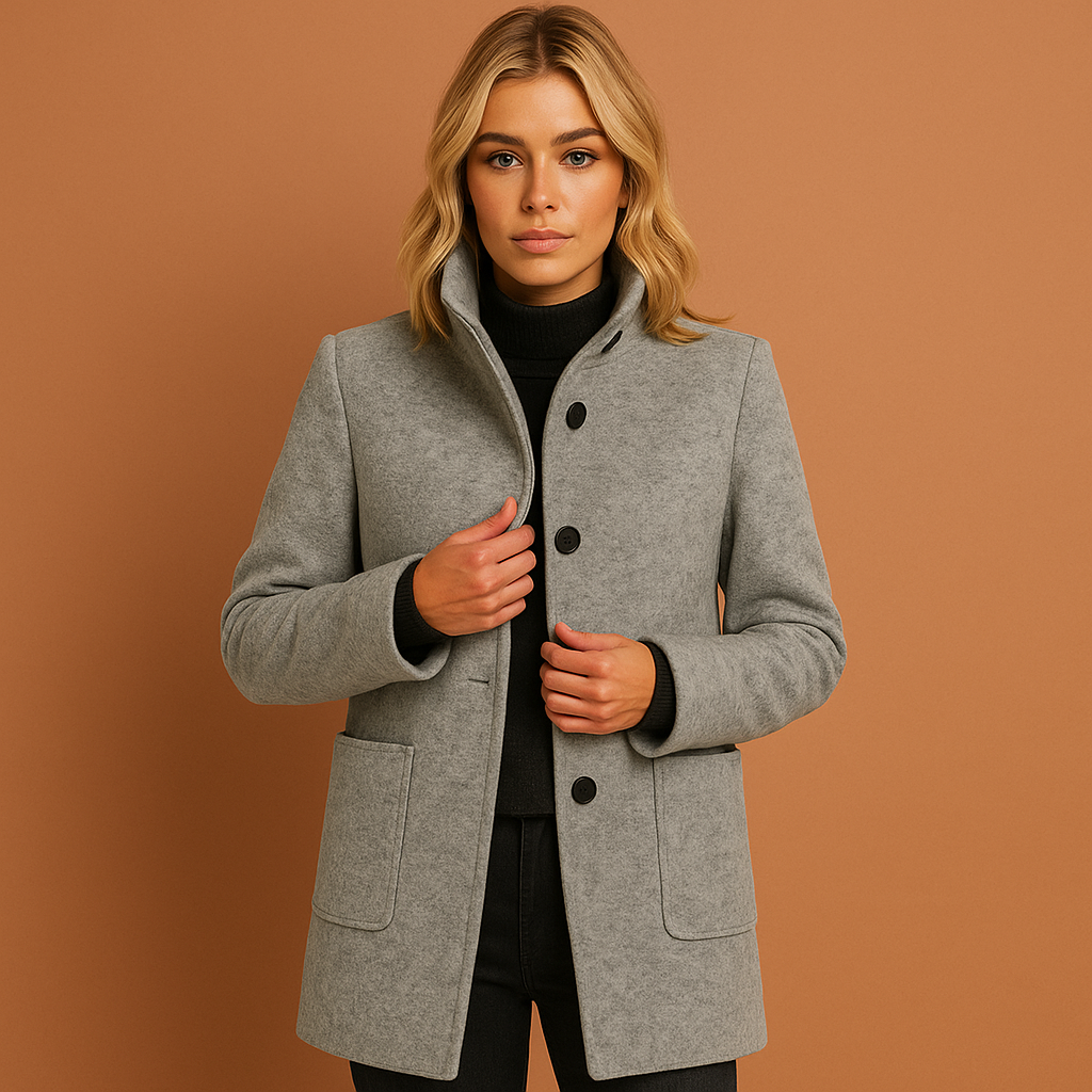 Dames elegante lange manteljas met klassieke knopen, perfecte winterjas.