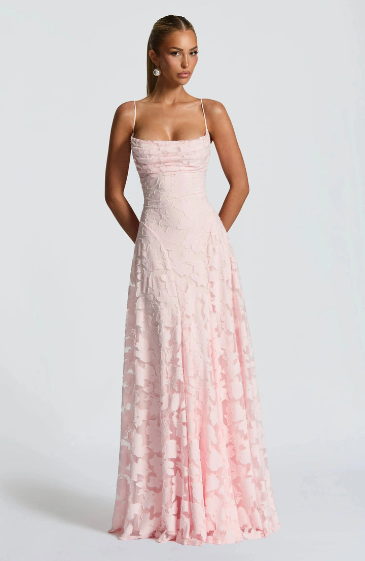 Avondjurk dames, bloemenprint, gedrapeerde hals. Chique en elegant voor gala's.