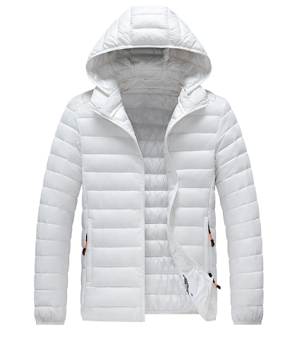 Lichtgewicht dames gewatteerde jas met capuchon en rits, ideaal als reiskleding.