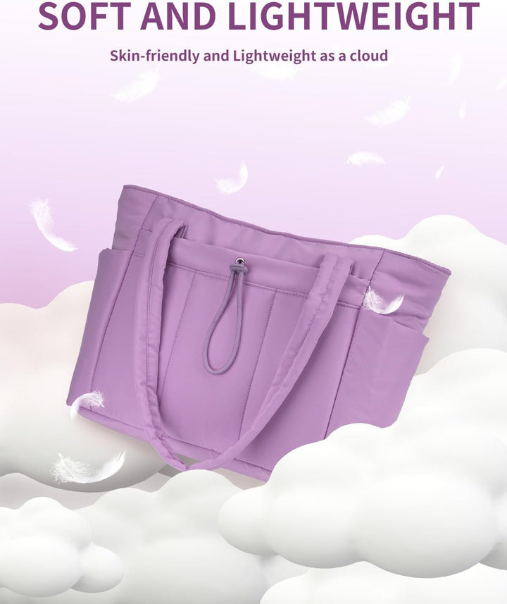 Praktische dames reis tas, gewatteerd, met handige bekerhouder en laptopvak voor gemak.