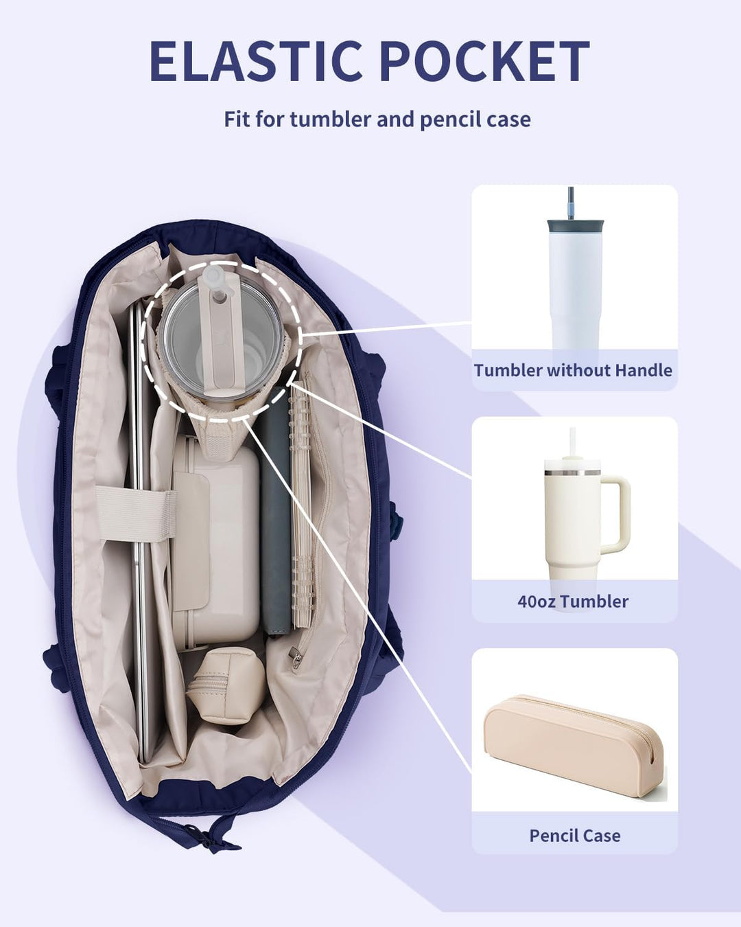 Dames puffer tas met bekerhouder en laptopvak, een gewatteerd design voor comfort.