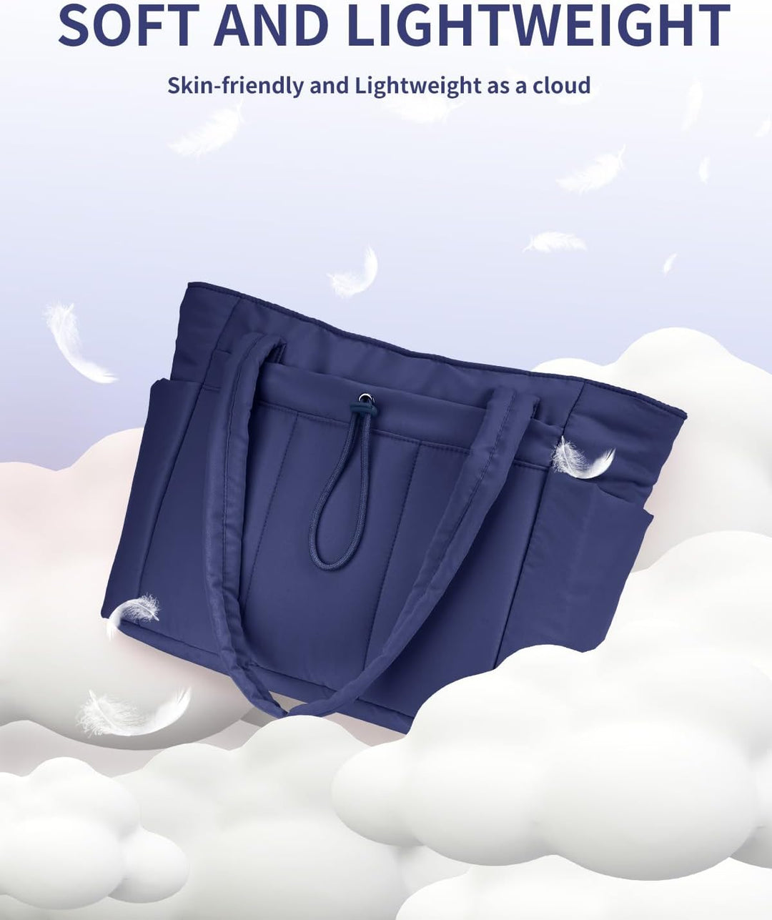 Trendy dames tas, puffer look, gewatteerd, met speciaal beker- en laptopcompartiment.
