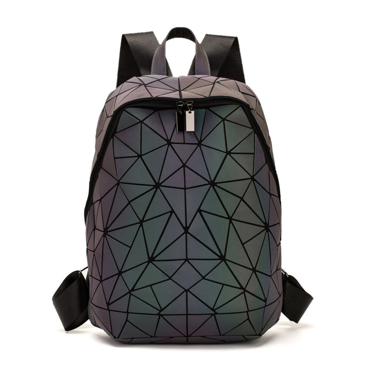 Stoere Gina geometrische dames schoudertas/handtas. Lichtgevende glow in the dark tas, unieke mode accessoire.