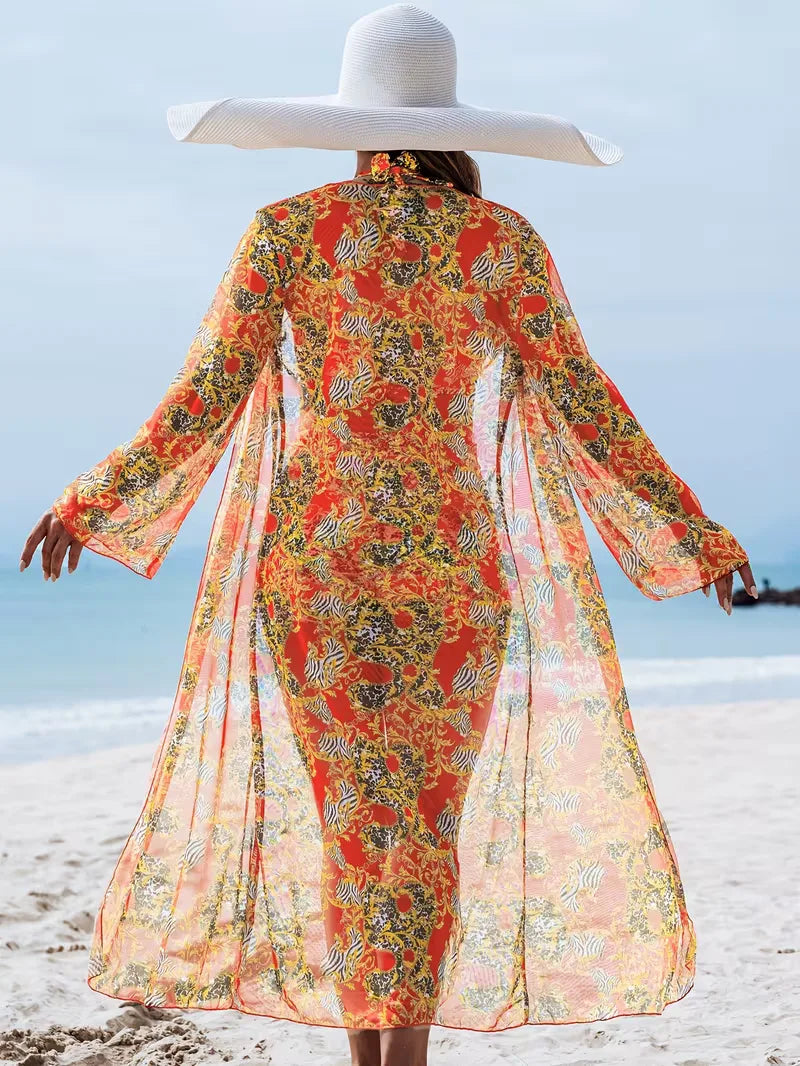 Trendy dames halter cover-up set voor strand en vakantie. Must-have zomerkleding.
